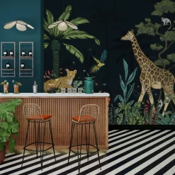 Papier peint panoramique XL NIGHT COLOR JUNGLE 300 x 270 cm - 4MURS