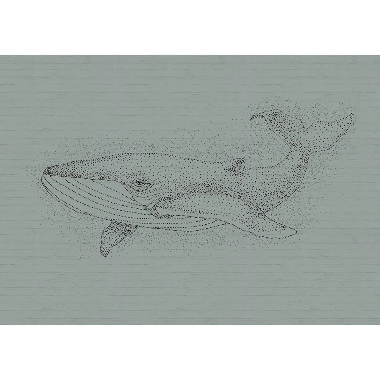 Papier peint panoramique XL WALLY 400 x 270 cm vert de gris - 4MURS