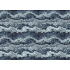 Papier peint panoramique XL MOSAICO 400 x 270 cm bleu foncé - 4MURS