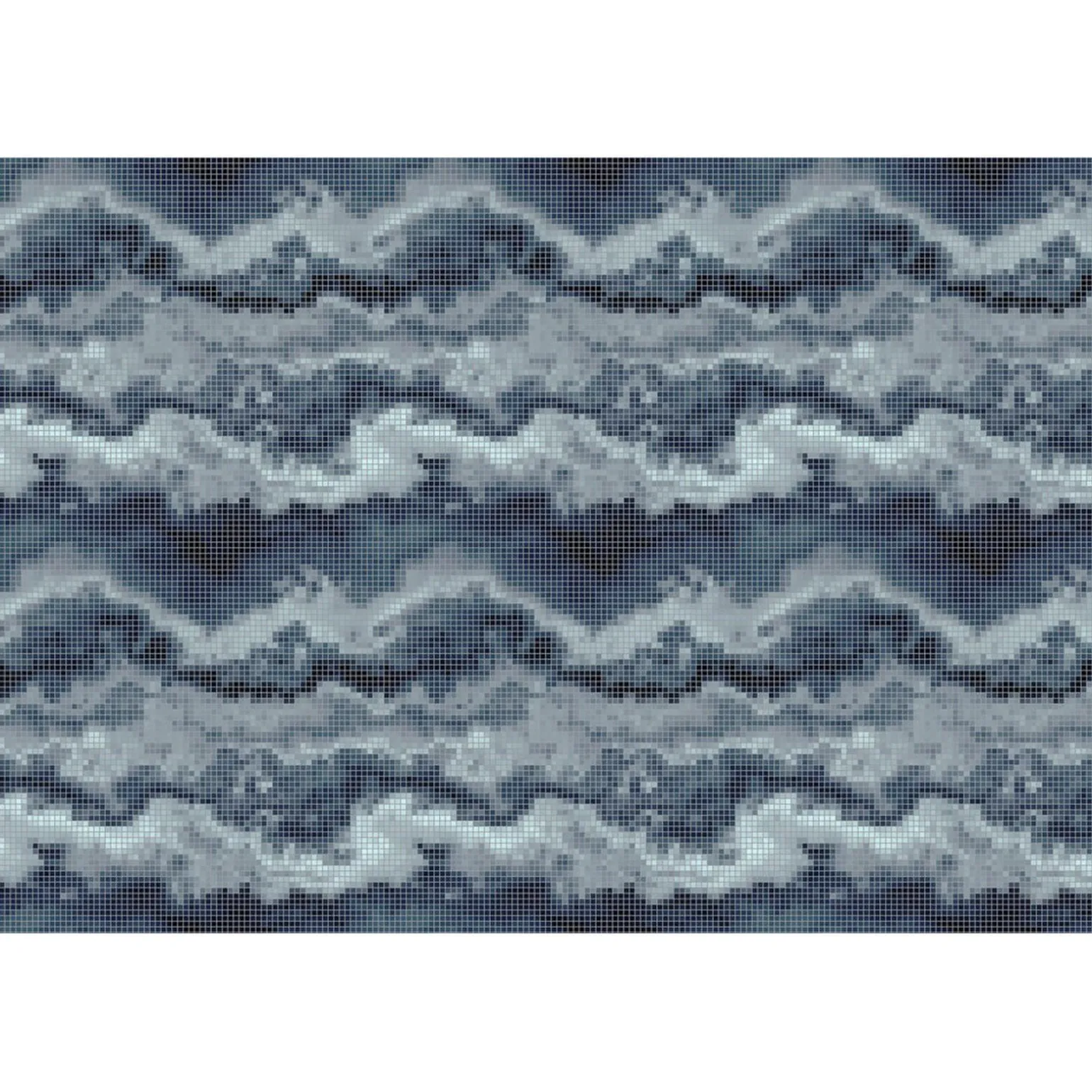 Papier peint panoramique XL MOSAICO 400 x 270 cm bleu foncé - 4MURS