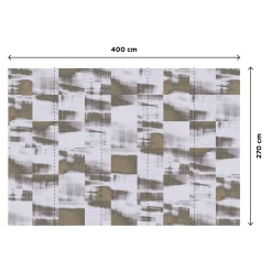 Papier peint panoramique XL PATCHY 400 x 270 cm taupe - 4MURS