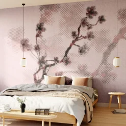 Papier peint panoramique XL RAMA 400 x 270 cm rose poudré - 4MURS