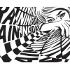 Papier peint panoramique XL RAINING DAY X NAIRONE 360 x 270 cm noir