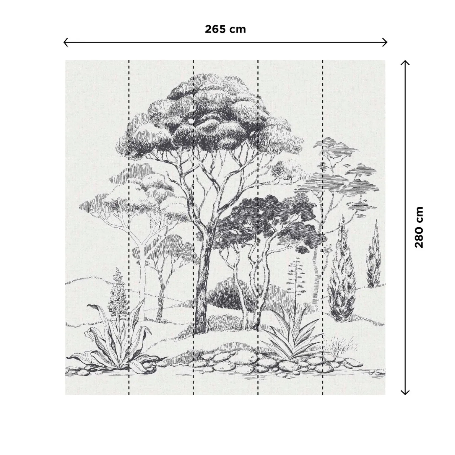 Papier peint panoramique XL DIGNAC 265 x 280 cm - 4MURS