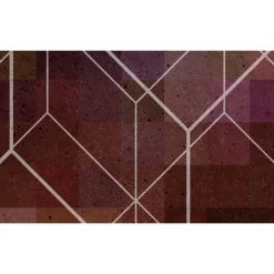Papier peint panoramique XL PIXELCOLORS 400 x 270 cm rose fuchsia et orange sanguine