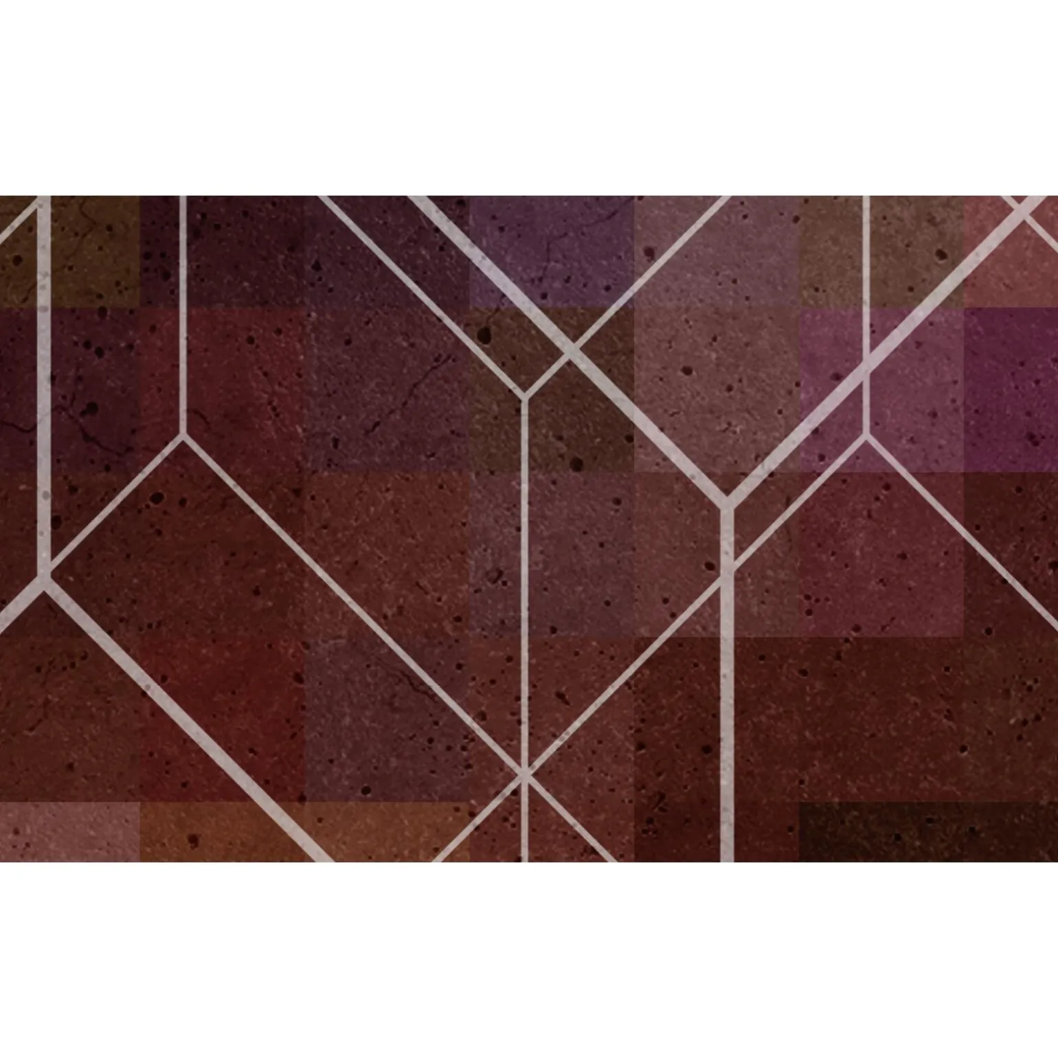 Papier peint panoramique XL PIXELCOLORS 400 x 270 cm rose fuchsia et orange sanguine