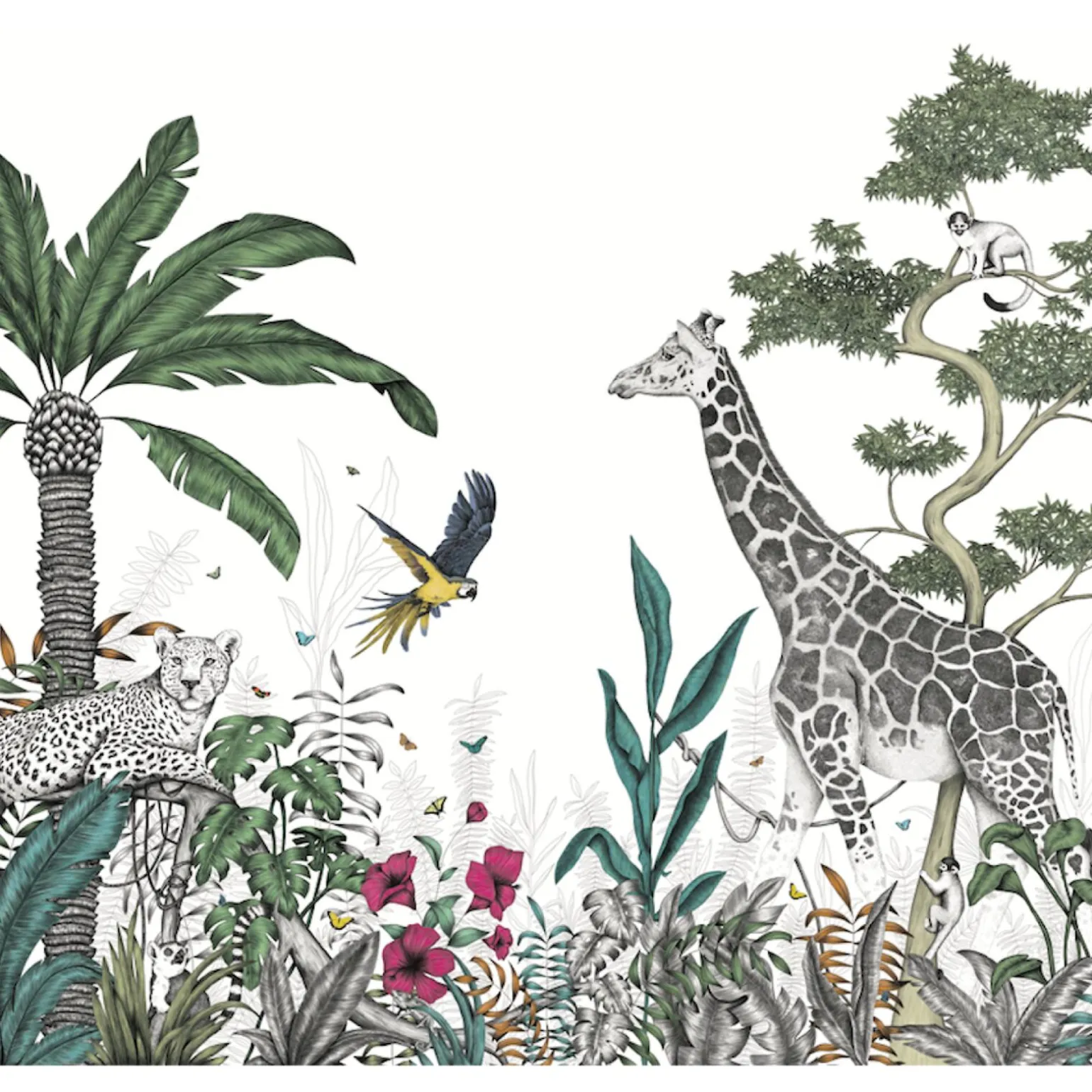Papier peint panoramique XL DAY COLOR JUNGLE 300 x 270 cm - 4MURS