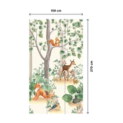 Papier peint panoramique L LITTLE FOREST 159 x 270 cm - 4MURS