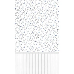 Papier peint panoramique L BETTINA PANEL 159 x 280 cm bleu jean et écru