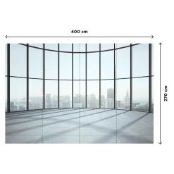 Papier peint panoramique XL CITY VIEW 400 x 270 cm bleu ciel - 4MURS