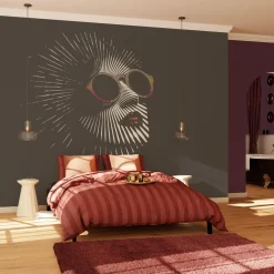 Papier peint panoramique XL MADONNE 350 x 255 cm anthracite - 4MURS