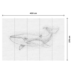 Papier peint panoramique XL WALLY 400 x 270 cm blanc - 4MURS