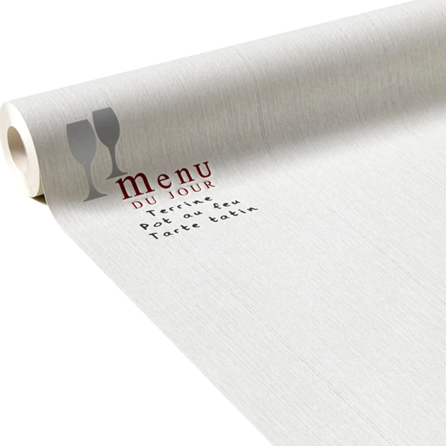 Papier peint vinyle MENU DU JOUR coloris écru - 4MURS