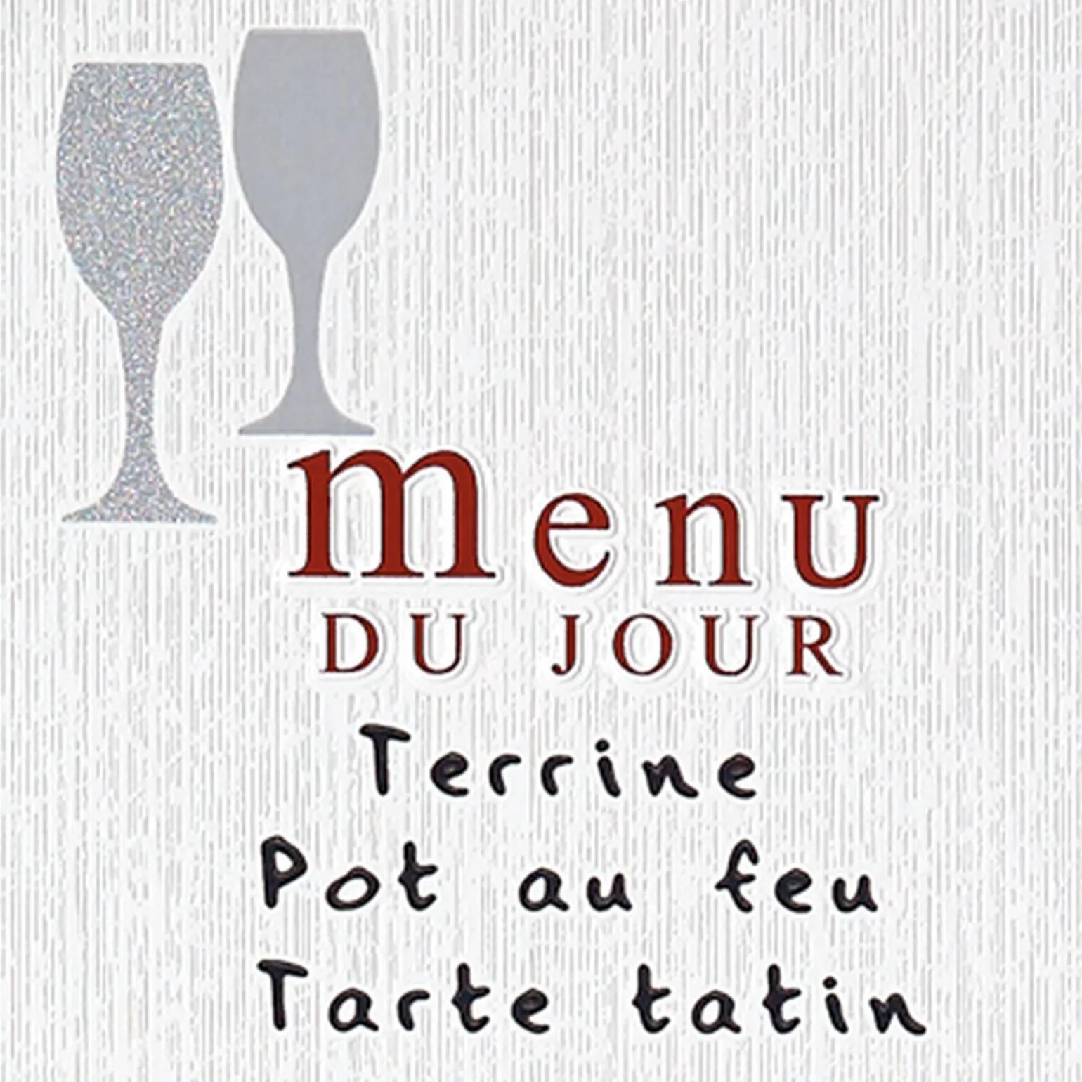 Papier peint vinyle MENU DU JOUR coloris écru - 4MURS