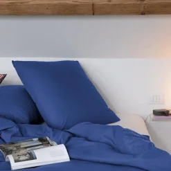 Parure de lit BLUE coloris bleu outremer 260 x 240 cm - 4MURS