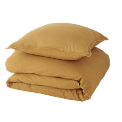 Parure de lit en coton lavé ZOHA caramel 260 x 240 cm - 4MURS