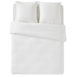 Parure de lit en gaze de coton ANOKIAS blanc 240 x 260 cm - 4MURS