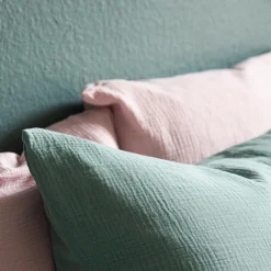 Parure de lit en gaze de coton ANOKIAS amande 240 x 260 cm - 4MURS