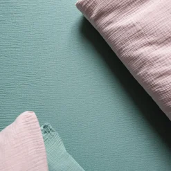 Parure de lit en gaze de coton ANOKIAS amande 240 x 220 cm - 4MURS