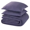 Parure de lit en gaze de coton ANOKIAS bleu marine 240 x 220 cm
