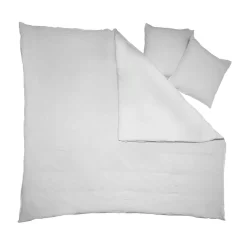 Parure de lit en gaze de coton ANOKIAS gris perle 240 x 220 cm - 4MURS