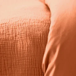 Parure de lit en gaze de coton ANOKIAS caramel 240 x 260 cm - 4MURS
