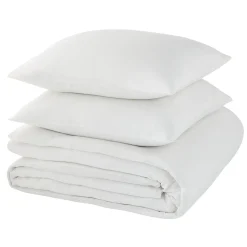 Parure de lit en gaze de coton ANOKIAS blanc 240 x 220 cm - 4MURS