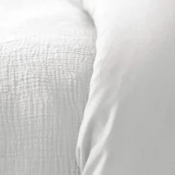 Parure de lit en gaze de coton ANOKIAS blanc 240 x 220 cm - 4MURS