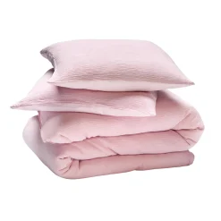 Parure de lit en gaze de coton ANOKIAS rose 140 x 200 cm - 4MURS