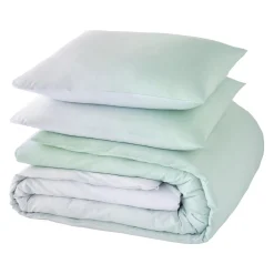 Parure de lit en percale de coton UMA bleu acqua 240 x 220 cm - 4MURS