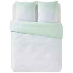 Parure de lit en percale de coton UMA bleu acqua 260 x 240 cm - 4MURS