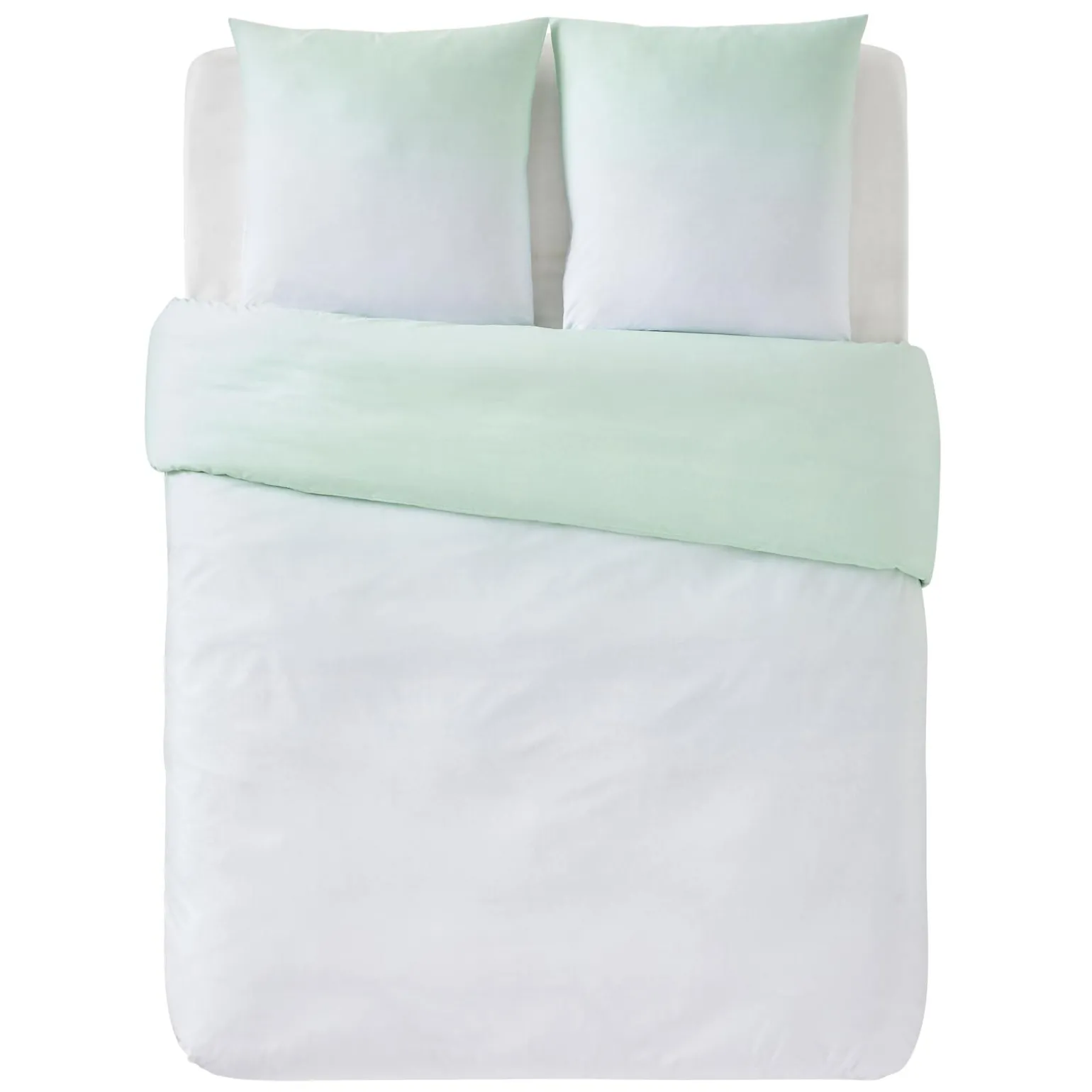 Parure de lit en percale de coton UMA bleu acqua 260 x 240 cm - 4MURS