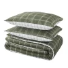 Parure de lit en percale de coton GABRIEL vert 240 x 220 cm - 4MURS