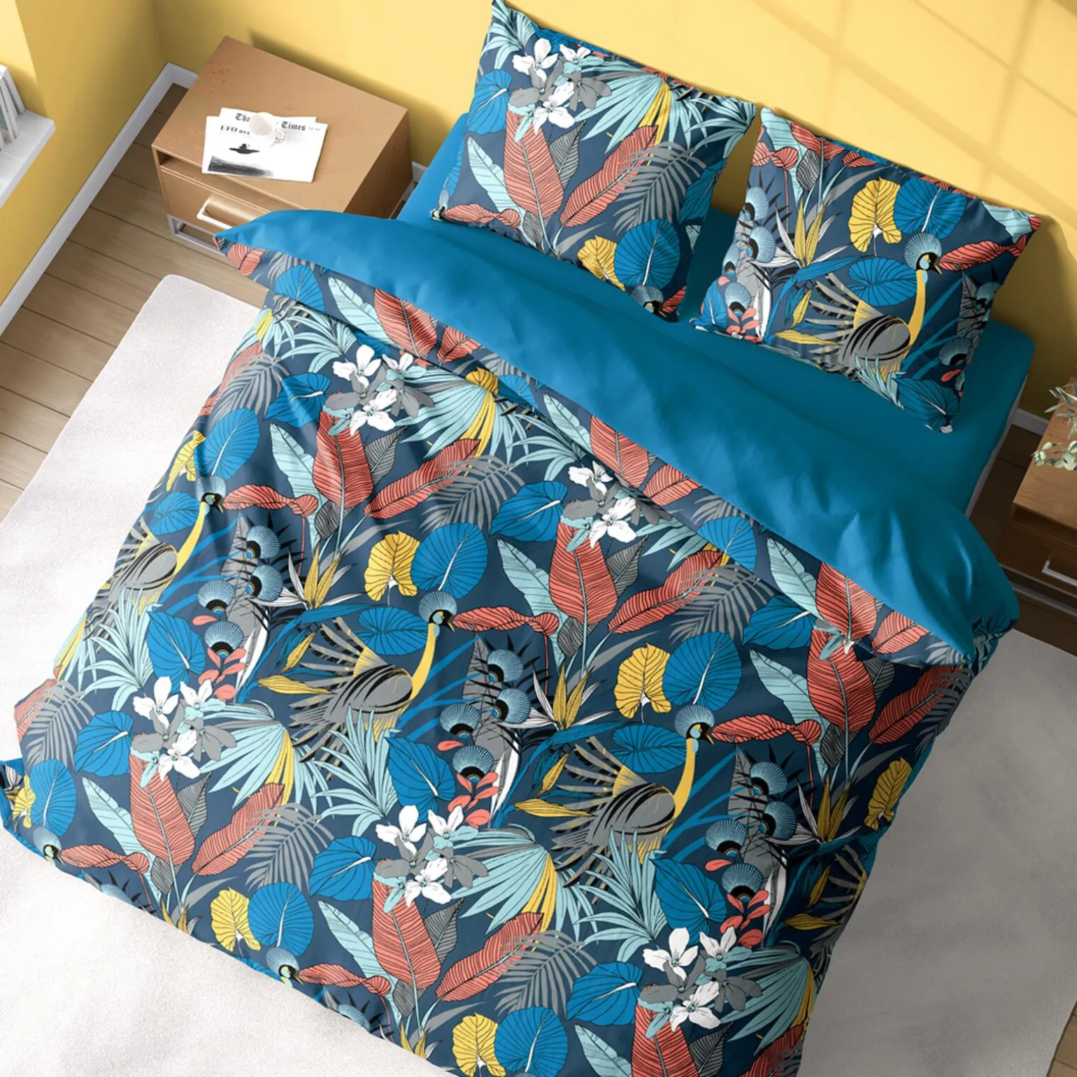 Parure de lit en satin de coton PARADE multicolore 240 x 220 cm