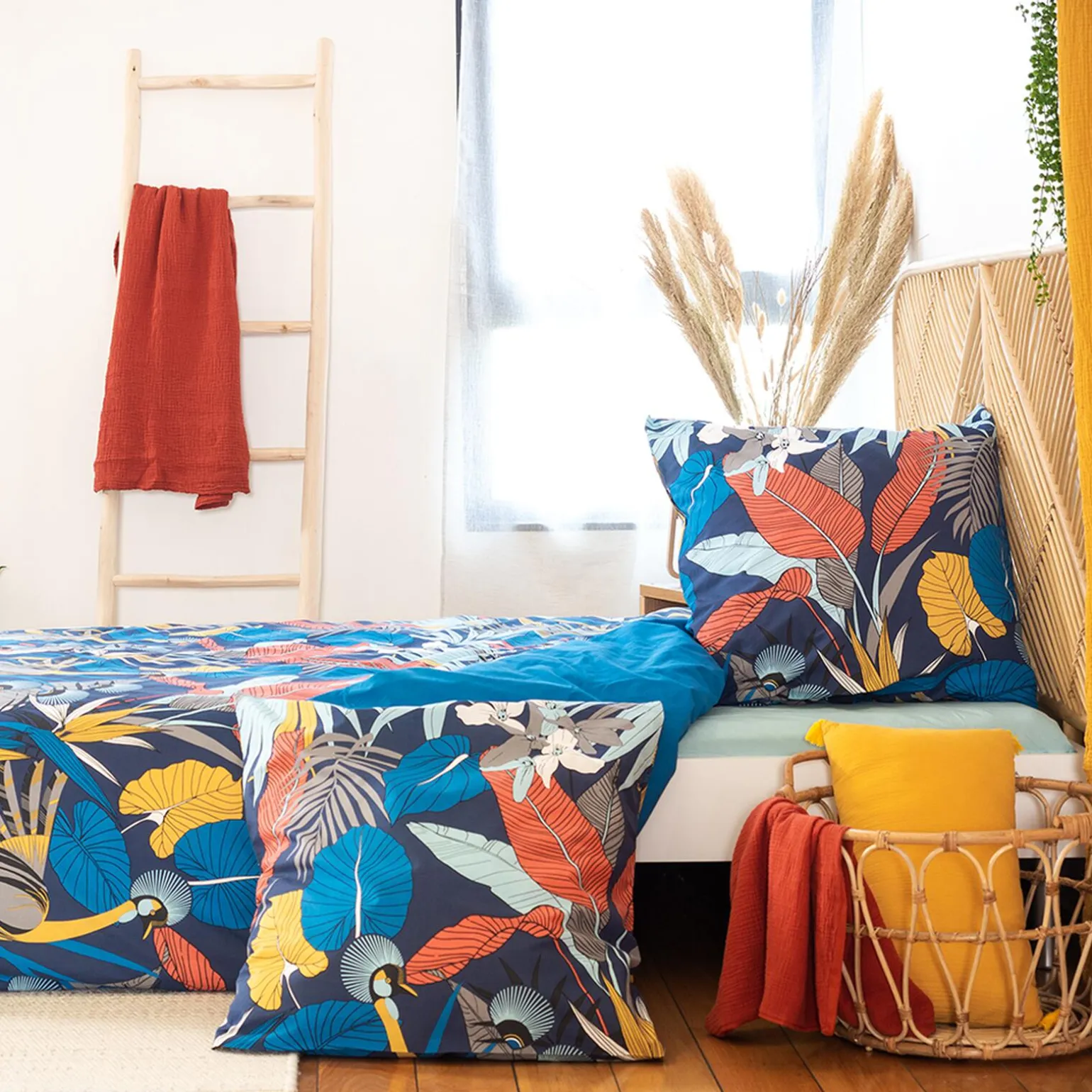 Parure de lit en satin de coton PARADE multicolore 240 x 220 cm