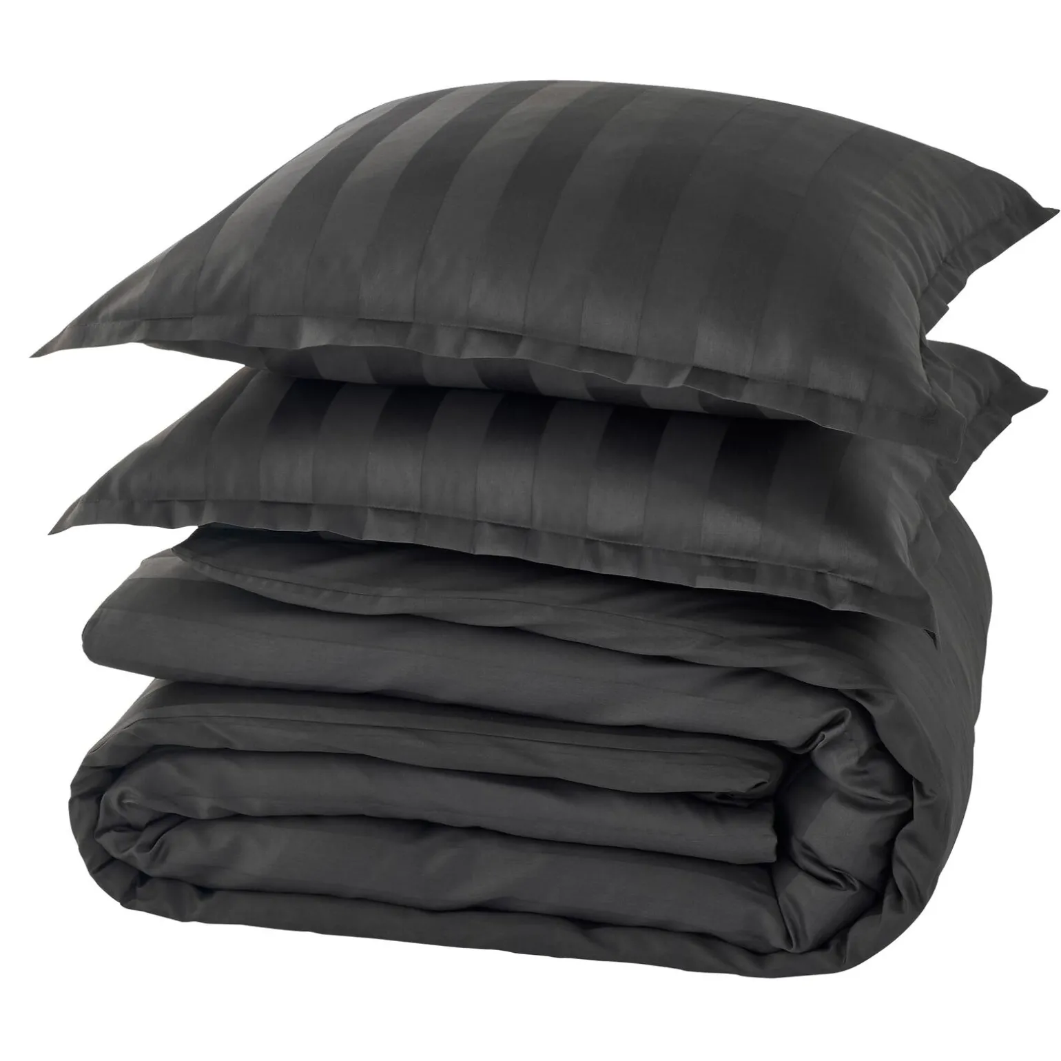 Parure de lit en satin de coton BONE anthracite 260 x 240 cm - 4MURS