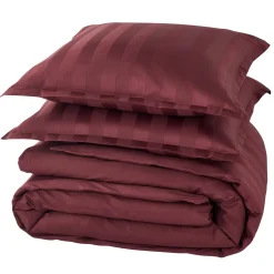 Parure de lit en satin de coton BONE bordeaux 260 x 240 cm - 4MURS