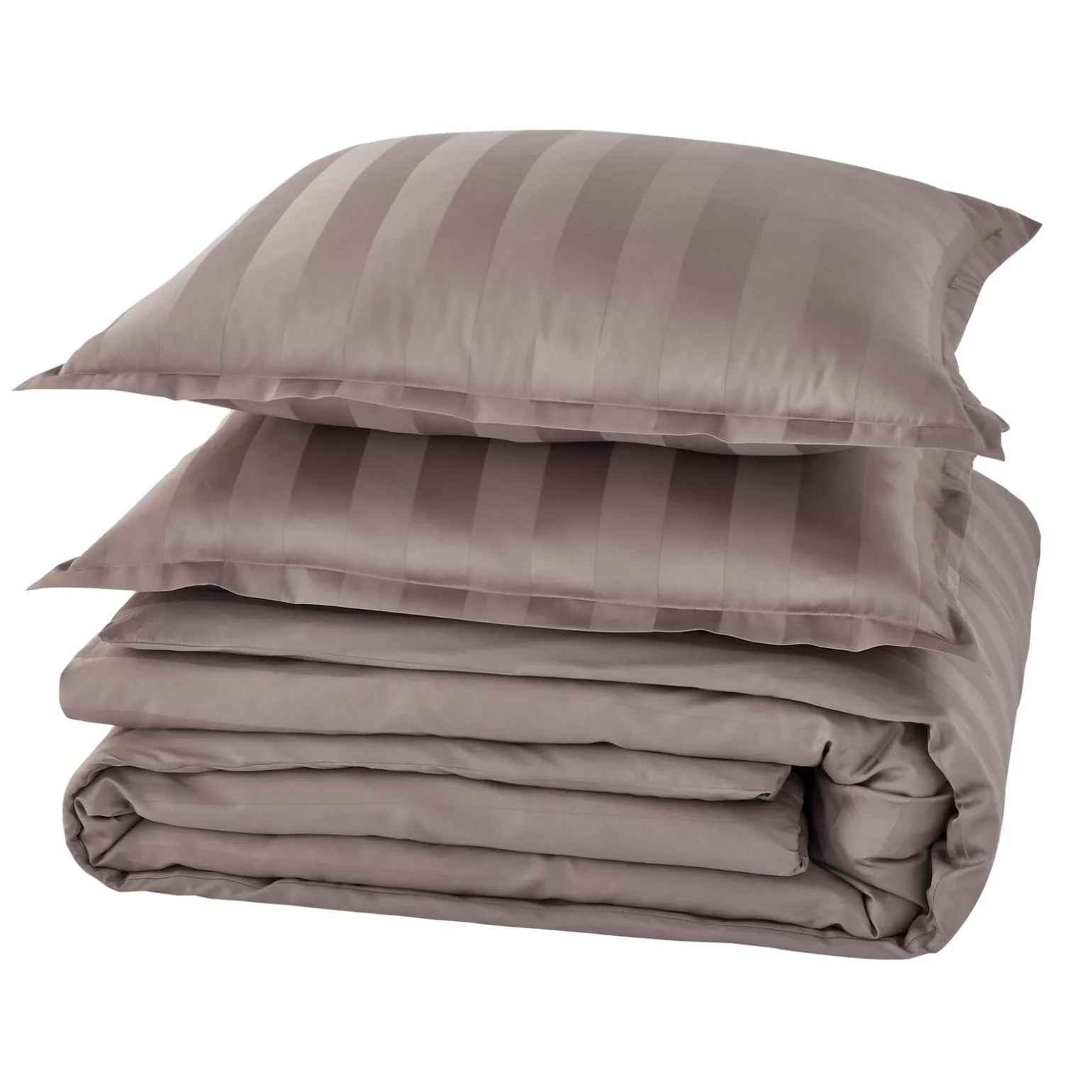 Parure de lit en satin de coton BONE gris cendré 240 x 220 cm - 4MURS