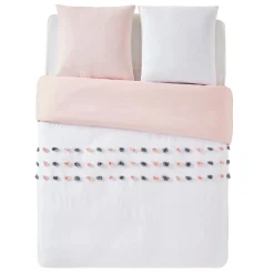 Parure de lit en toile de coton POUPIE blanc 260 x 240 cm - 4MURS