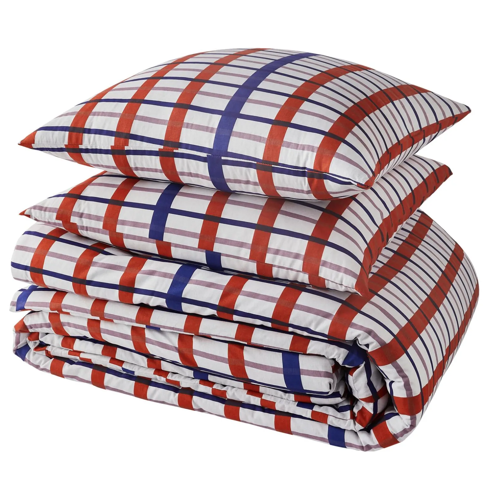Parure de lit en toile de coton CASSAN rouge 240 x 220 cm - 4MURS