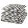 Parure de lit en toile de coton SOL beige/anthracite 260 x 240 cm