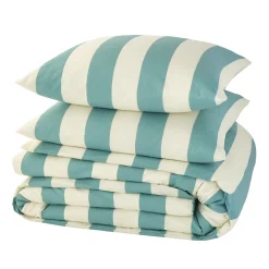 Parure de lit en toile de coton DEE vert jaune 240 x 220 cm - 4MURS