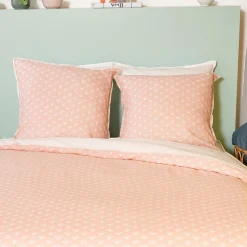 Parure de lit lin et coton lavé EVI rose 260 x 240 cm - 4MURS