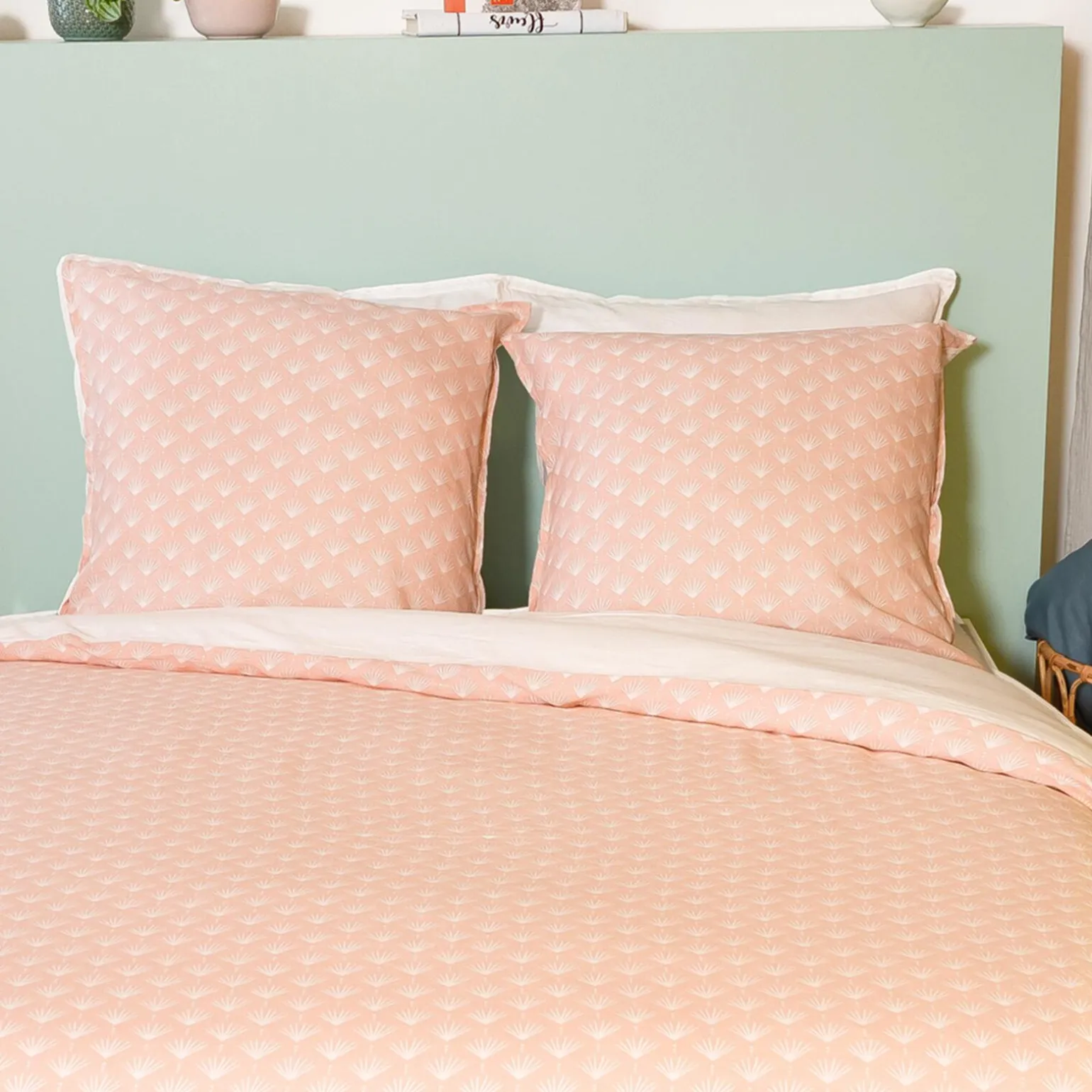 Parure de lit lin et coton lavé EVI rose 260 x 240 cm - 4MURS