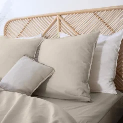Parure de lit lin et coton lavé MACHA sable 260 x 240 cm - 4MURS
