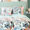 Parure de lit satin bio PAYA coloris bleu 240 x 220 cm - 4MURS