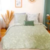 Parure de lit satin bio SUSIE vert amande 240 x 220 cm - 4MURS