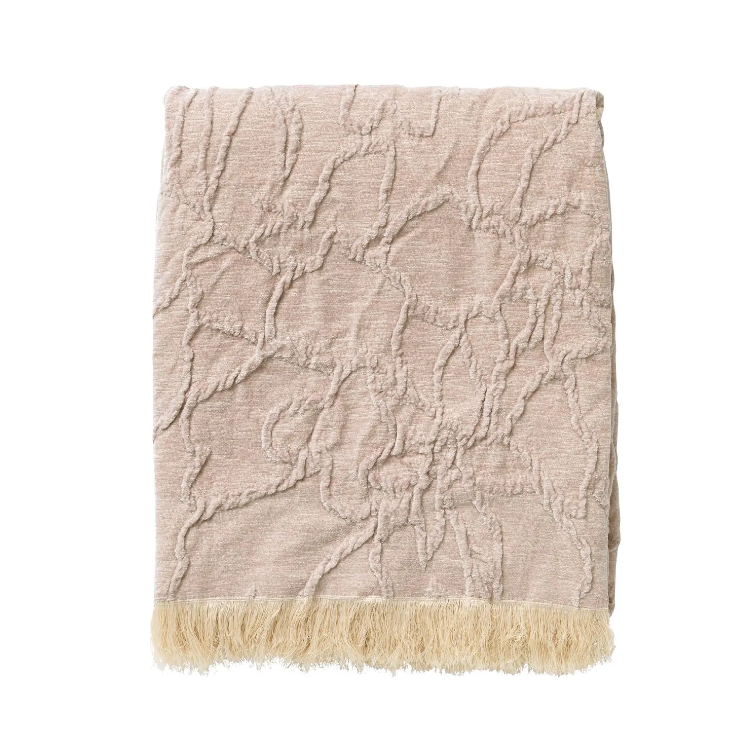 Plaid franges EDEN coloris beige - 4MURS