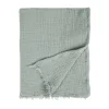 Plaid gaze de coton GRISHA coloris iceberg - 4MURS