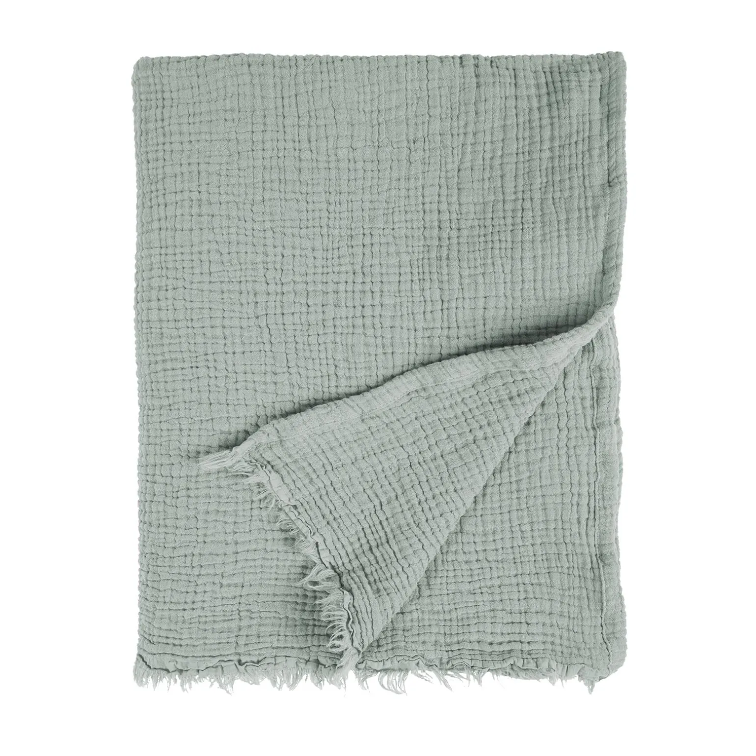Plaid gaze de coton GRISHA coloris iceberg - 4MURS